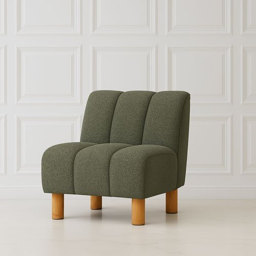 Holland Boucle Occasional Chair - Olive