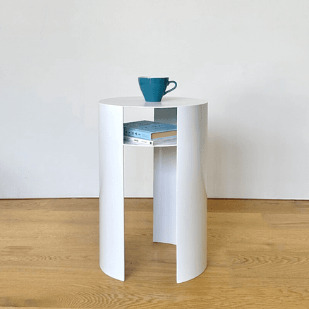 Waipuna Table – Stainless Steel - White