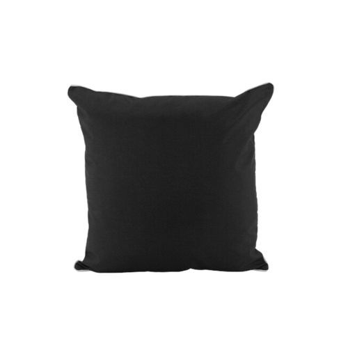 Black Basic Outdoor Cushion with piping 50x50cm
