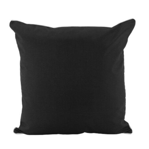 Black Basic Outdoor Cushion with piping 50x50cm