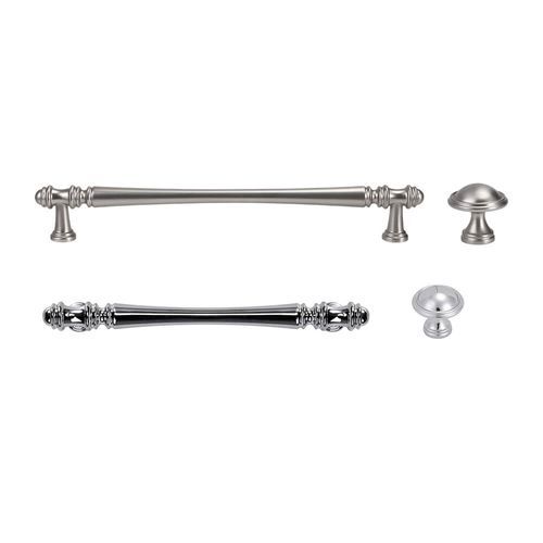 Hampton Style Kitchen Handles Toorak Nickel/Chrome
