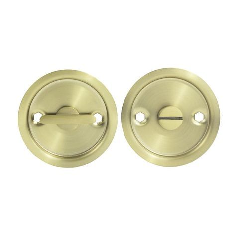 Lockwood Cavity Slider Privacy Set - Satin Brass PVD