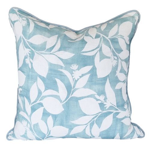 Valla Blue Linen Cushion 55 x 55