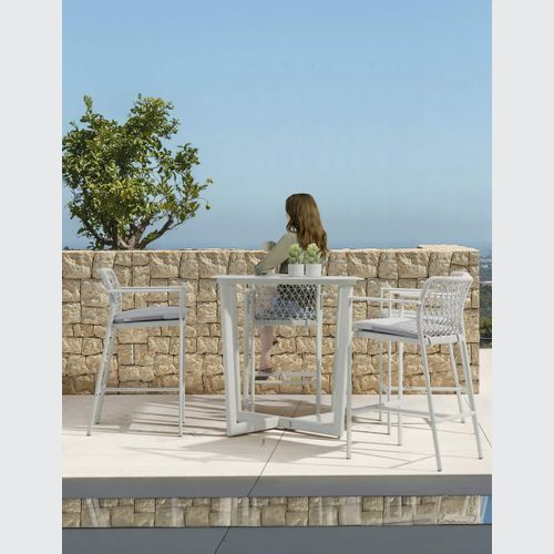 Verona Outdoor Barstool - Light Grey