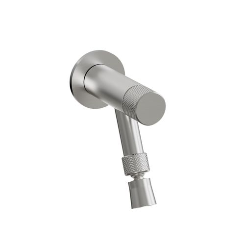 Spring Wall Mount Tap With Foot Shower Polished Stainless Steel