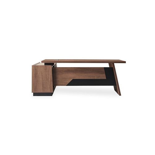 SUTTON Executive Desk with Right Return 1.8M - 2.0M - Warm Oak & Black