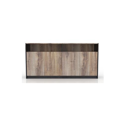 ARTO Credenza Cabinet 157cm - Warm Oak & Black