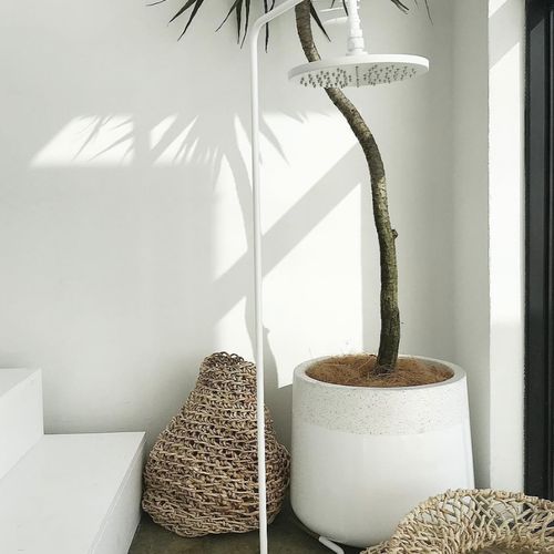 Wall Mount Outdoor Shower | Hot+Cold | White