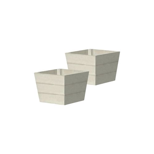 WINAWOOD Planter Pot Set of 2 - Small - Stone Grey