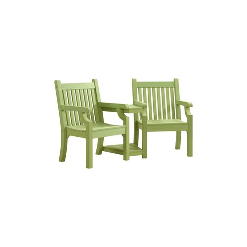 WINAWOOD Sandwick Love Seat With Table - 1720cm - Duck Egg Green