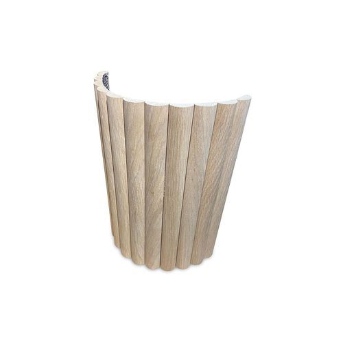 WOODFLEX Flexible Wooden Slat Wall Panel - Oak Veneer - 2700mm x 595mm - Half Round