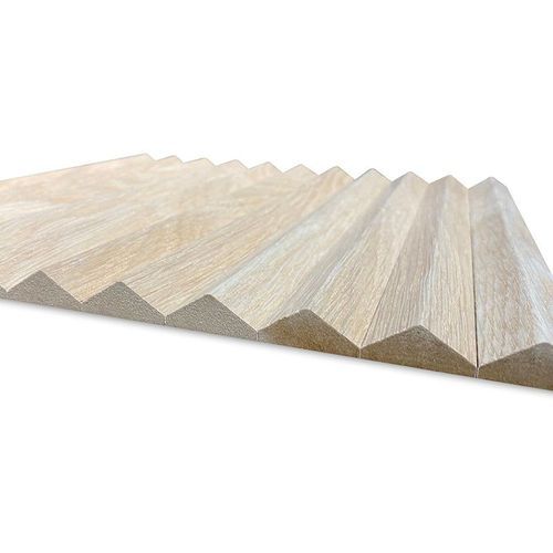 WOODFLEX Flexible Wooden Slat Wall Panel - Oak Veneer - 2700mm x 595mm - Triangle