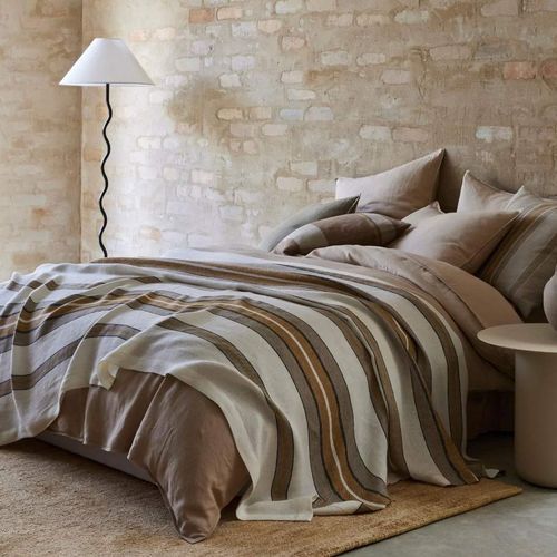 Weave Home European Linen Franco Throw - Amber