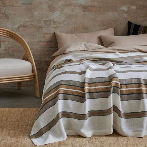 Weave Home European Linen Franco Throw - Amber