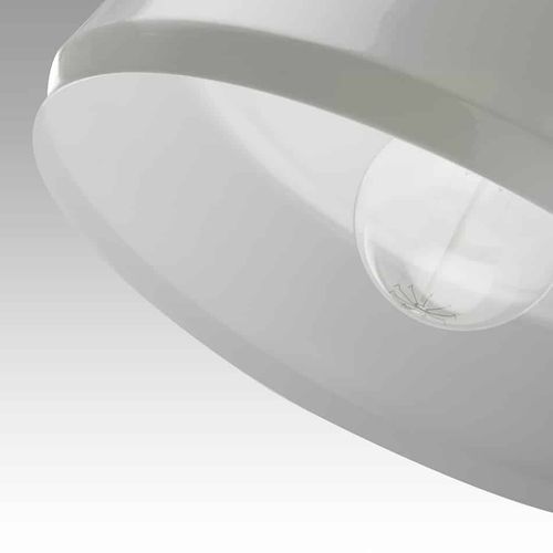 Wood Series Pendant - Large Cone (White)