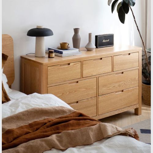 Humbie Natural Solid Oak 3+4 Chest of Drawers