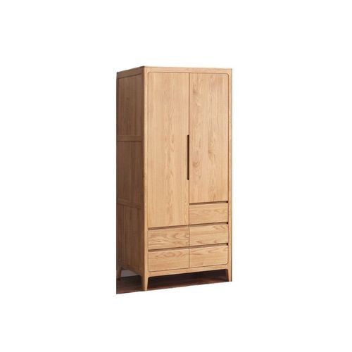 Seattle Natural Solid Oak Double Wardrobe