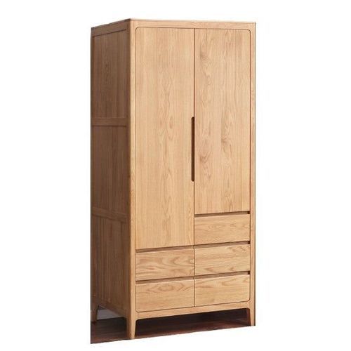 Seattle Natural Solid Oak Double Wardrobe