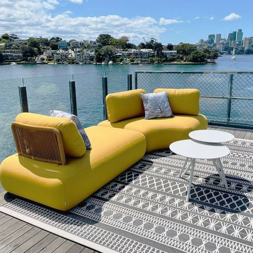 Ora One Stool Outdoor Lounge - Yellow