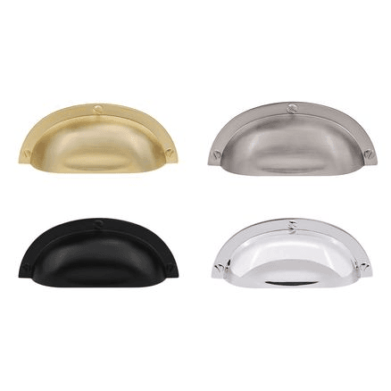 kitchen Cup Pull Handle Hampton style Gisborne matte black/ chrome / brushed nickel 64mm