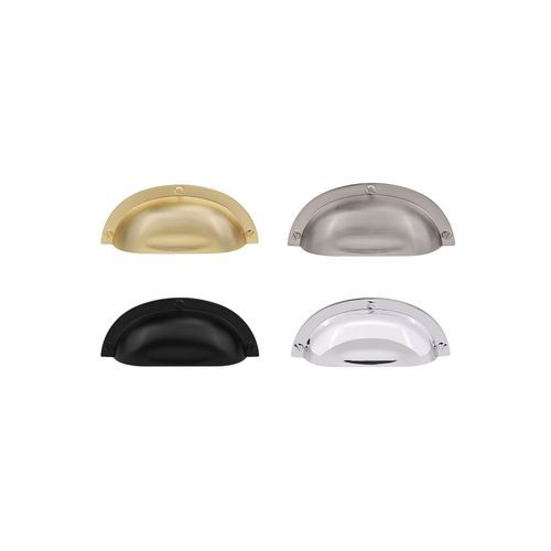 kitchen Cup Pull Handle Hampton style Gisborne matte black/ chrome / brushed nickel 64mm