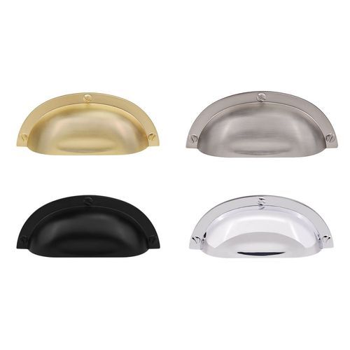 kitchen Cup Pull Handle Hampton style Gisborne matte black/ chrome / brushed nickel 64mm