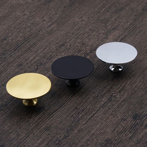 Kitchen cabinet knobs large brushed brass /matt black/ brushed nickel 60mm