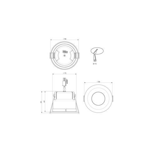 ZELA Fire Rated Deep Fixed Downlight