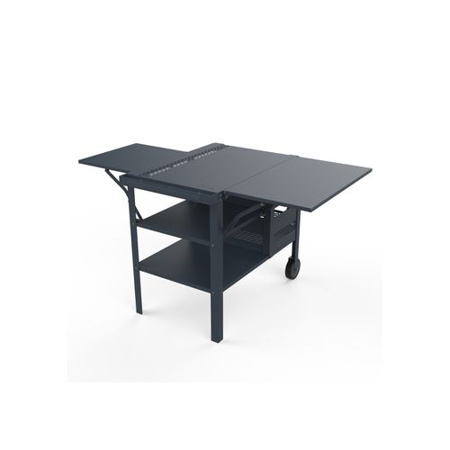 ZiiPa Fredda Deluxe Garden Trolley with Side Tables - Slate/Ardoise