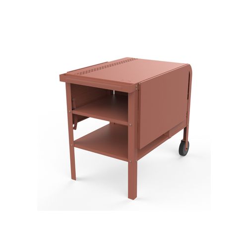 ZiiPa Fredda Deluxe Garden Trolley with Side Tables - Terracotta