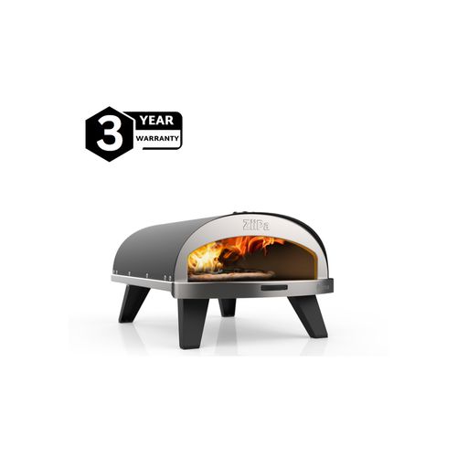 ZiiPa Piana Gas Fired Pizza Oven with Rotating Stone – Charcoal/Charbon