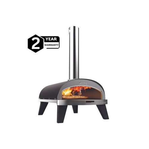 ZiiPa Piana Wood Pellet Pizza Oven with Rotating Stone – Charcoal/Charbon