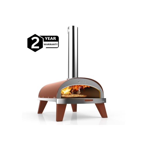ZiiPa Piana Wood Pellet Pizza Oven with Rotating Stone – Terracotta