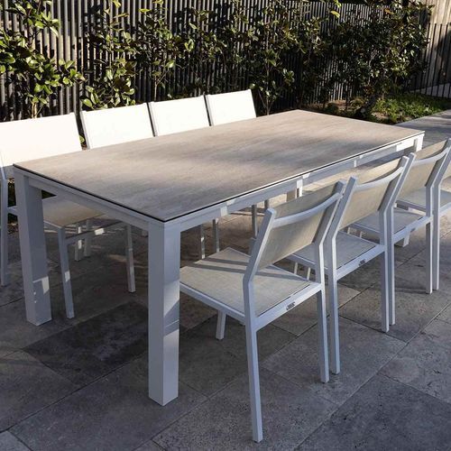 Adele Ceramic table with Balkoni Chairs 9pc