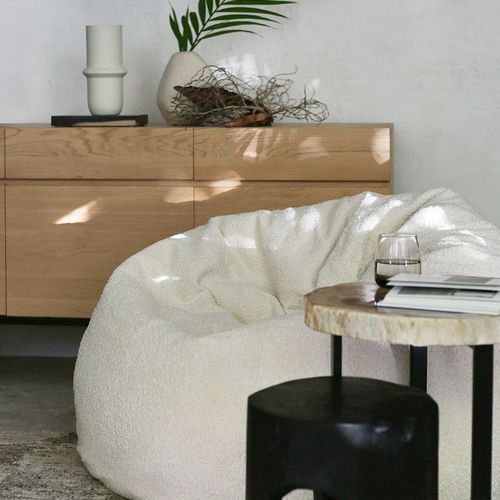 "Bodrum' Lounging Bag / Ovus Boucle Ivory