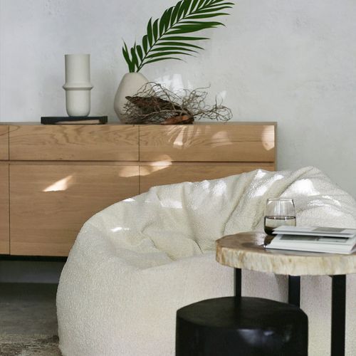 "Bodrum' Lounging Bag / Ovus Boucle Ivory