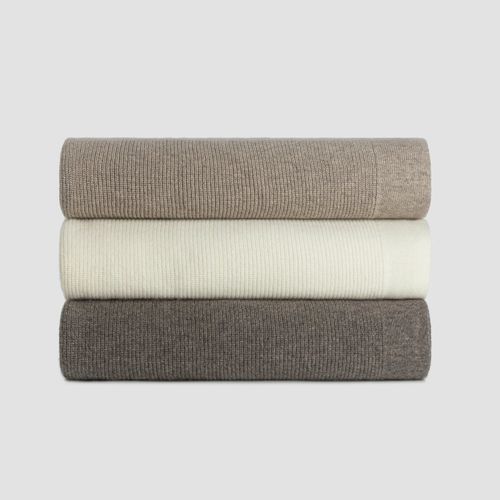 Chain Rib Angora & Merino Wool Blankets