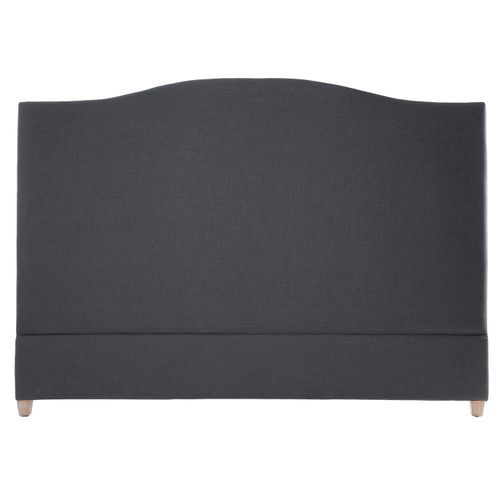 Annabel Linen Headboard In Grey - Queen