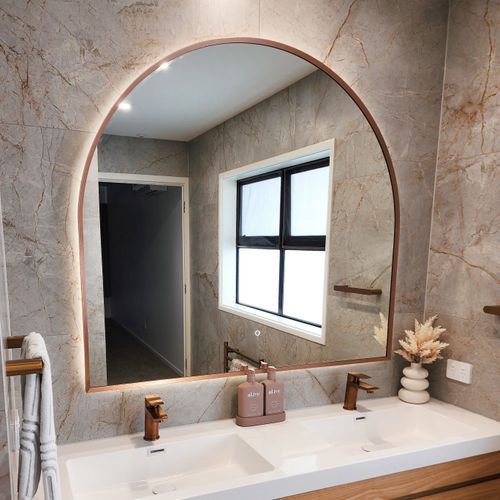 Code Solace Arch Framed Led Mirror 1200 X 1100Mm - 5 Colours