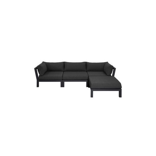 Newport Aluminium Outdoor Armless Sofa Set - 4PCS