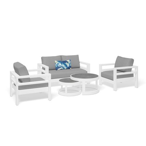 Aspen 4pc Outdoor Aluminium Lounge Setting