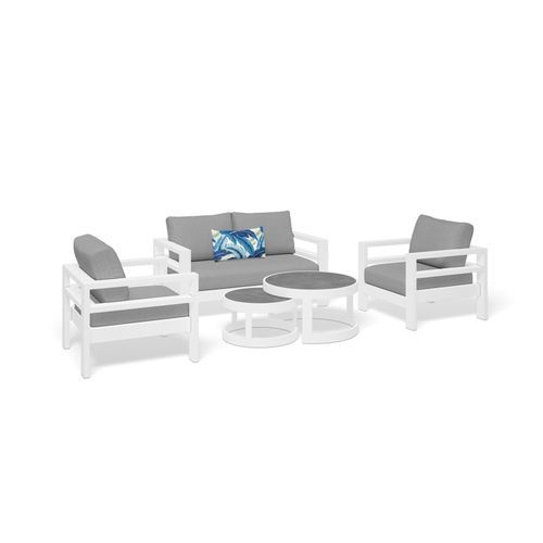 Aspen 4pc Outdoor Aluminium Lounge Setting