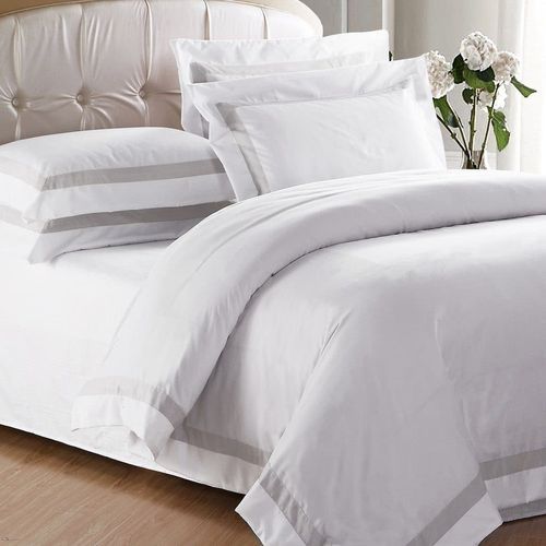 Ava Collection | Quilt Cover Set | Sand Trim - Queen