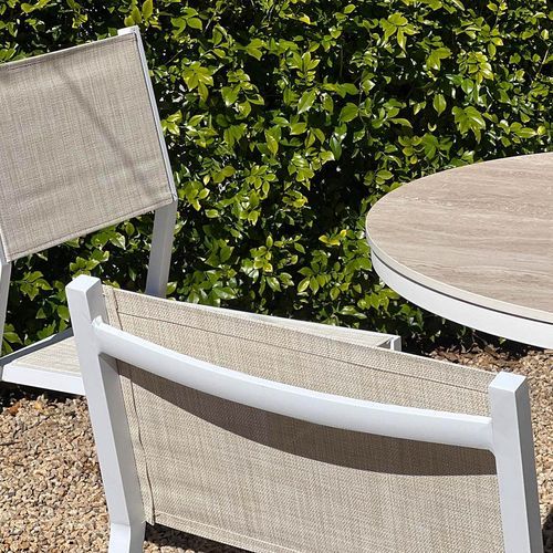 Adele Ceramic table with Balkoni Chairs 9pc
