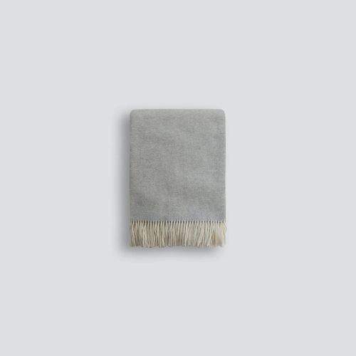 Baya Bambina Throw Blanket - Silver | Merino Wool and Cashmere