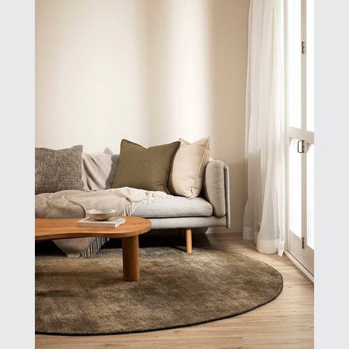 Baya Anchorage Round Floor Rug - Gravel