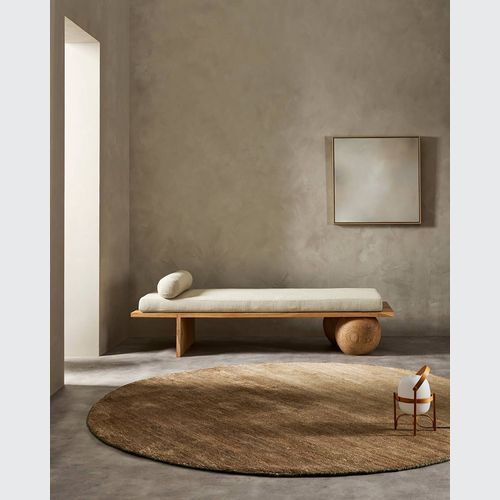 Baya Anchorage Round Floor Rug - Sand Dune