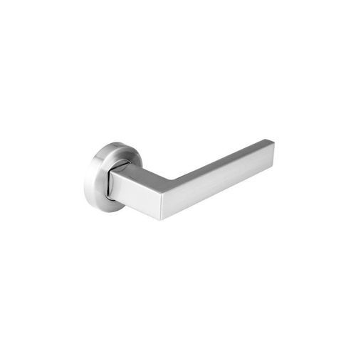 F1121L Lever Handle On Round Small Rose Brushed Nickel