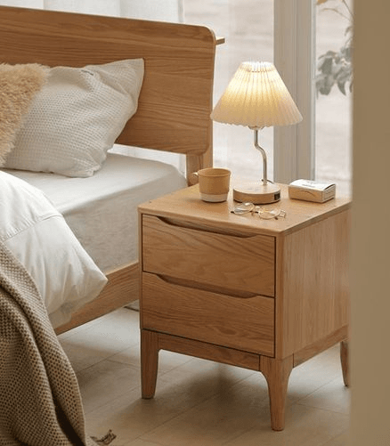 Berlin Natural Solid Oak Bedside Table