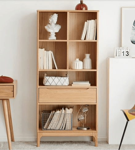 Berlin Natural Solid Oak Bookcase